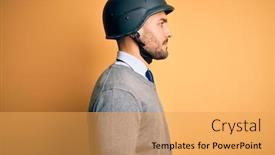  Presentation with military - PPT layouts featuring young-handsome-businessman-wearing-military background and a yellow colored foreground