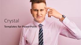  Presentation with acne - Slides consisting of young-handsome-businessman-wearing-shirt background and a soft green colored foreground