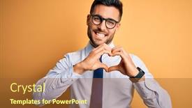  Presentation with romantic love - PPT layouts having young-handsome-businessman-wearing-tie background and a red colored foreground