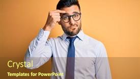  Presentation with acne - Presentation with young-handsome-businessman-wearing-tie background and a tawny brown colored foreground