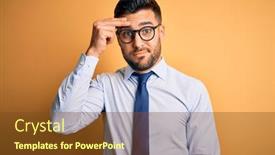  Presentation with tie - Amazing slide set having young-handsome-businessman-wearing-tie backdrop and a tawny brown colored foreground