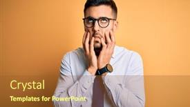  Presentation with sadness - Amazing presentation design having young-handsome-businessman-wearing-tie backdrop and a tawny brown colored foreground
