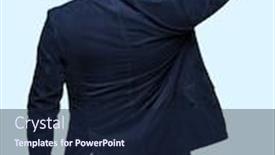  Presentation with bussines - Cool new PPT theme with young-handsome-bussines-man-backwards backdrop and a navy blue colored foreground