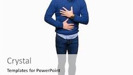  Presentation with bussines - Beautiful presentation theme featuring young handsome bussines man smiling and laughing hard out loud because funny crazy joke happy expression backdrop and a white colored foreground