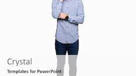  Presentation with bussines - Cool new PPT theme with young-handsome-bussines-man backdrop and a white colored foreground