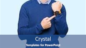  Presentation with bussines - PPT theme featuring young-handsome-bussines-man background and a ocean colored foreground