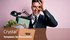  Presentation with young business man - Slides with young-handsome-caucasian-business-man background and a red colored foreground