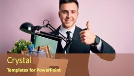  Presentation with unemployment - Audience pleasing slide deck consisting of young-handsome-caucasian-business-man backdrop and a red colored foreground