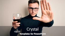  Presentation with drinking glass - PPT layouts enhanced with young-handsome-caucasian-man-drinking background and a black colored foreground