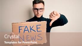  Presentation with protest - Audience pleasing slide set consisting of young-handsome-caucasian-man-holding backdrop and a coral colored foreground