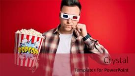  Presentation with silent movie - Theme with young-handsome-caucasian-man-wearing background and a red colored foreground