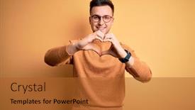  Presentation with heart love - Audience pleasing slides consisting of young-handsome-caucasian-man-wearing backdrop and a red colored foreground