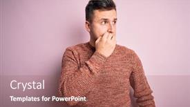  Presentation with pink nails - Slide deck featuring young-handsome-caucasian-man-wearing background and a red colored foreground