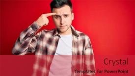  Presentation with skin infection - Colorful theme enhanced with young-handsome-caucasian-man-wearing backdrop and a red colored foreground
