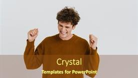  Presentation with cheerful - Slides consisting of young-handsome-cheerful-happy-curly background and a tawny brown colored foreground