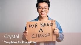  Presentation with chinese chinese - Amazing presentation theme having young-handsome-chinese-activist-man backdrop and a coral colored foreground