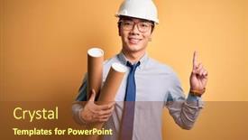  Presentation with chinese - Amazing slides having young-handsome-chinese-architect-man backdrop and a tawny brown colored foreground