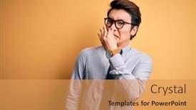  Presentation with bad breath - Audience pleasing slides consisting of young-handsome-chinese-businessman-wearing backdrop and a yellow colored foreground