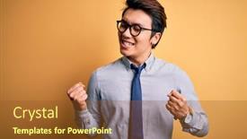  Presentation with chinese chinese - Audience pleasing slides consisting of young-handsome-chinese-businessman-wearing backdrop and a tawny brown colored foreground