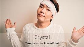  Presentation with accident - Amazing slides having young-handsome-chinese-man-injured backdrop and a lemonade colored foreground