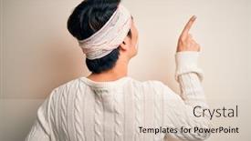  Presentation with accident - Colorful PPT theme enhanced with young-handsome-chinese-man-injured backdrop and a lemonade colored foreground