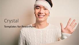  Presentation with accident - Amazing PPT layouts having young-handsome-chinese-man-injured backdrop and a lemonade colored foreground