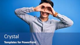  Presentation with shape heart - Audience pleasing PPT theme consisting of young-handsome-chinese-man-wearing backdrop and a ocean colored foreground