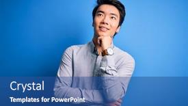  Presentation with chinese chinese - Slide set featuring young-handsome-chinese-man-wearing background and a ocean colored foreground