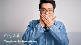  Presentation with chinese - Presentation consisting of young-handsome-chinese-man-wearing background and a  colored foreground