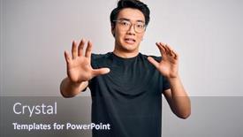  Presentation with medicina tradicional chinesa chinese herb - PPT theme enhanced with young-handsome-chinese-man-wearing background and a wine colored foreground