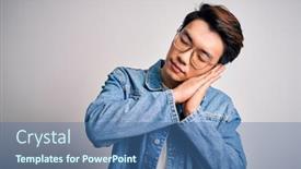  Presentation with denim - Audience pleasing PPT theme consisting of young-handsome-chinese-man-wearing backdrop and a ocean colored foreground