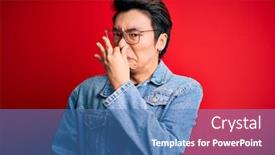  Presentation with bad breath - Amazing presentation theme having young-handsome-chinese-man-wearing backdrop and a teal colored foreground