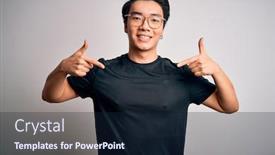  Presentation with black man - Cool new slide deck with young-handsome-chinese-man-wearing backdrop and a wine colored foreground