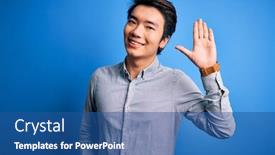  Presentation with medicina tradicional chinesa chinese herb - Presentation design with young-handsome-chinese-man-wearing background and a ocean colored foreground