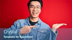  Presentation with chinese chinese - Colorful theme enhanced with young-handsome-chinese-man-wearing backdrop and a ocean colored foreground