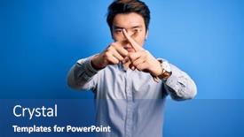  Presentation with chinese - PPT theme with young-handsome-chinese-man-wearing background and a ocean colored foreground