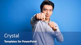  Presentation with chinese - Colorful presentation theme enhanced with young-handsome-chinese-man-wearing backdrop and a ocean colored foreground