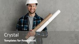  Presentation with civil engineer - Amazing PPT layouts having young-handsome-civil-engineer backdrop and a gray colored foreground