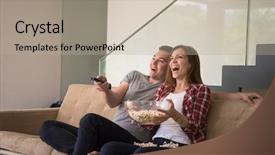  Presentation with free vampires - PPT theme having young handsome couple enjoying free background and a  colored foreground