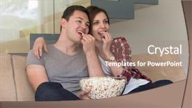  Presentation with free breastfeeding - Cool new presentation theme with young handsome couple enjoying free backdrop and a  colored foreground