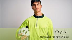  Presentation with cyclist - Colorful PPT theme enhanced with young-handsome-cyclist-man-holding backdrop and a yellow colored foreground