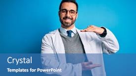  Presentation with beard - Theme with young-handsome-doctor-man background and a teal colored foreground