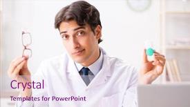  Presentation with young students working in groups - Amazing slides having young handsome doctor oculist working backdrop and a  colored foreground