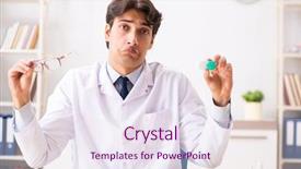  Presentation with young students working in groups - Presentation with young handsome doctor oculist working background and a sky blue colored foreground