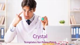  Presentation with working - Slides consisting of young handsome doctor oculist working background and a sky blue colored foreground