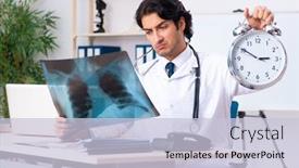  Presentation with radiologist - Audience pleasing theme consisting of mri management - young handsome doctor radiologist working backdrop and a lemonade colored foreground