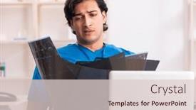  Presentation with radiologist - Slides enhanced with young-handsome-doctor-radiologist-working background and a lemonade colored foreground