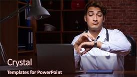  Presentation with night - Presentation theme enhanced with young handsome doctor working night background and a wine colored foreground