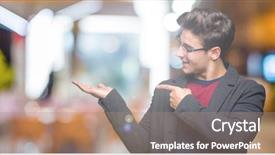  Presentation with elegant furniture design - PPT layouts enhanced with young handsome elegant man wearing background and a  colored foreground