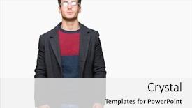  Presentation with elegant man in glasses optics - Presentation featuring young handsome elegant man wearing background and a white colored foreground